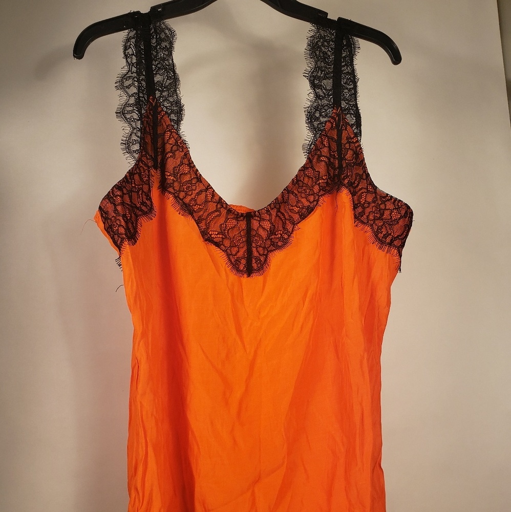 New. Not worn. Orange. Lace. Tank top. Size M.